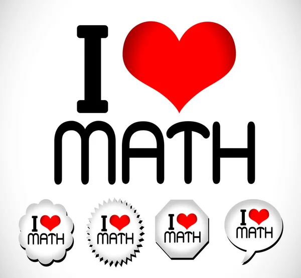 数学を愛してください。 — ストックベクタ