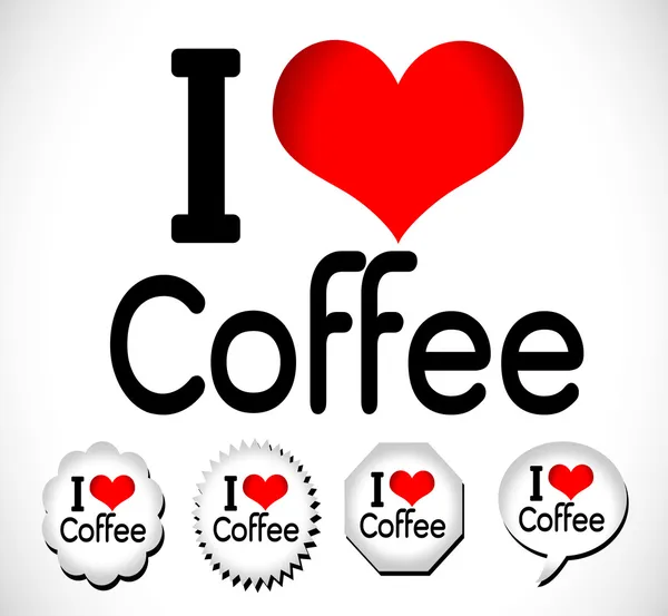 Jag älskar kaffe — Stock vektor