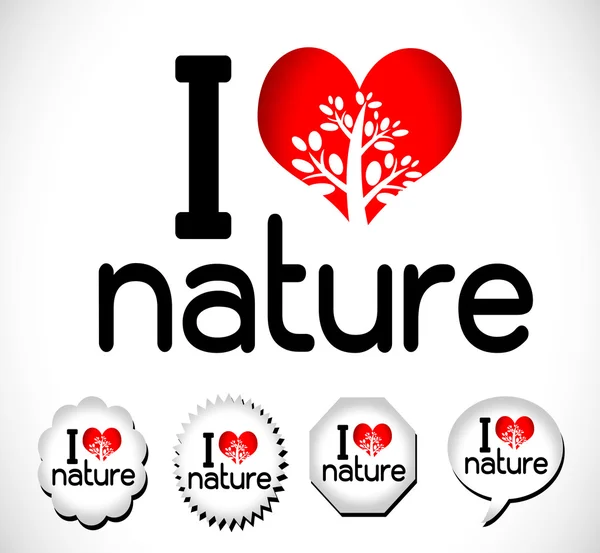 Μου αρέσει η φύση — Διανυσματικό Αρχείο
