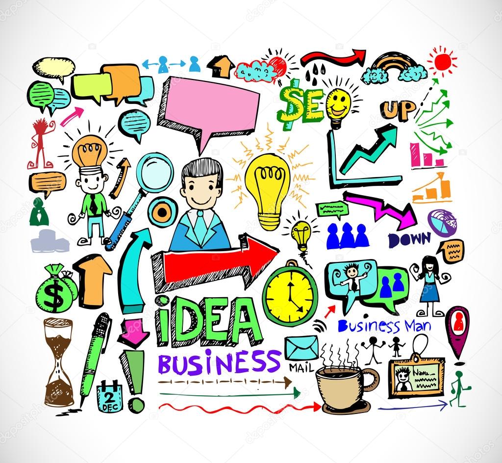 Business doodles idea