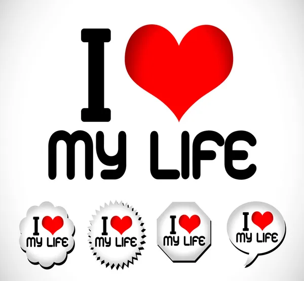 Λατρεύω μου αγαπώ τη ζωή μου — Διανυσματικό Αρχείο