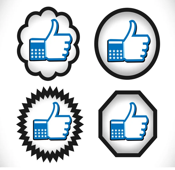 I Like icon and thumb up icon — Stock Vector