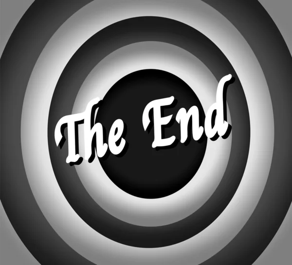 The end Movie screen — Stock Vector