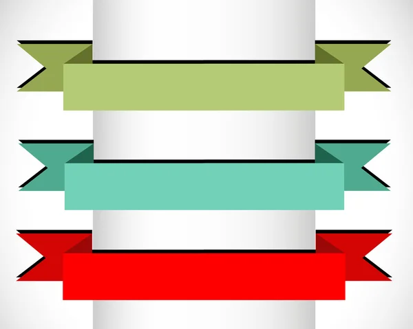 Kolorowe wstążki zestaw ilustracji wektorowych — Wektor stockowy