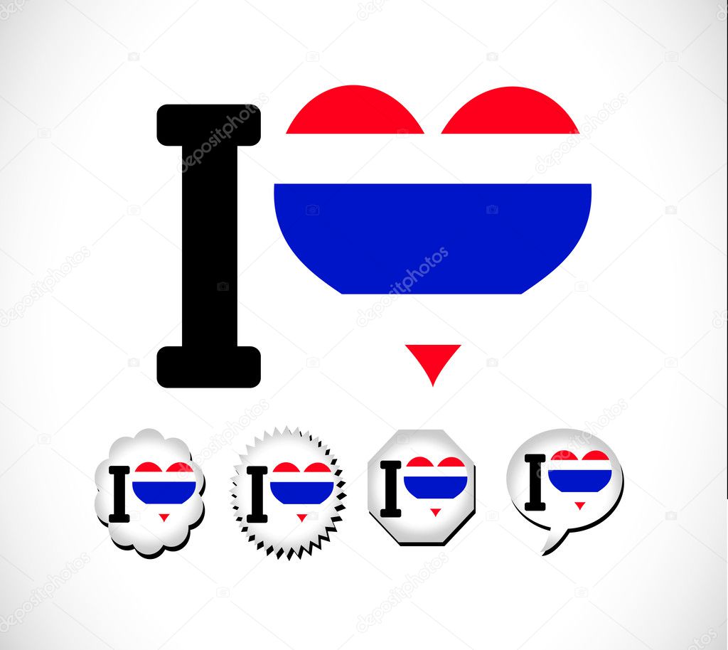 I love Thailand, Thailand flag icon design