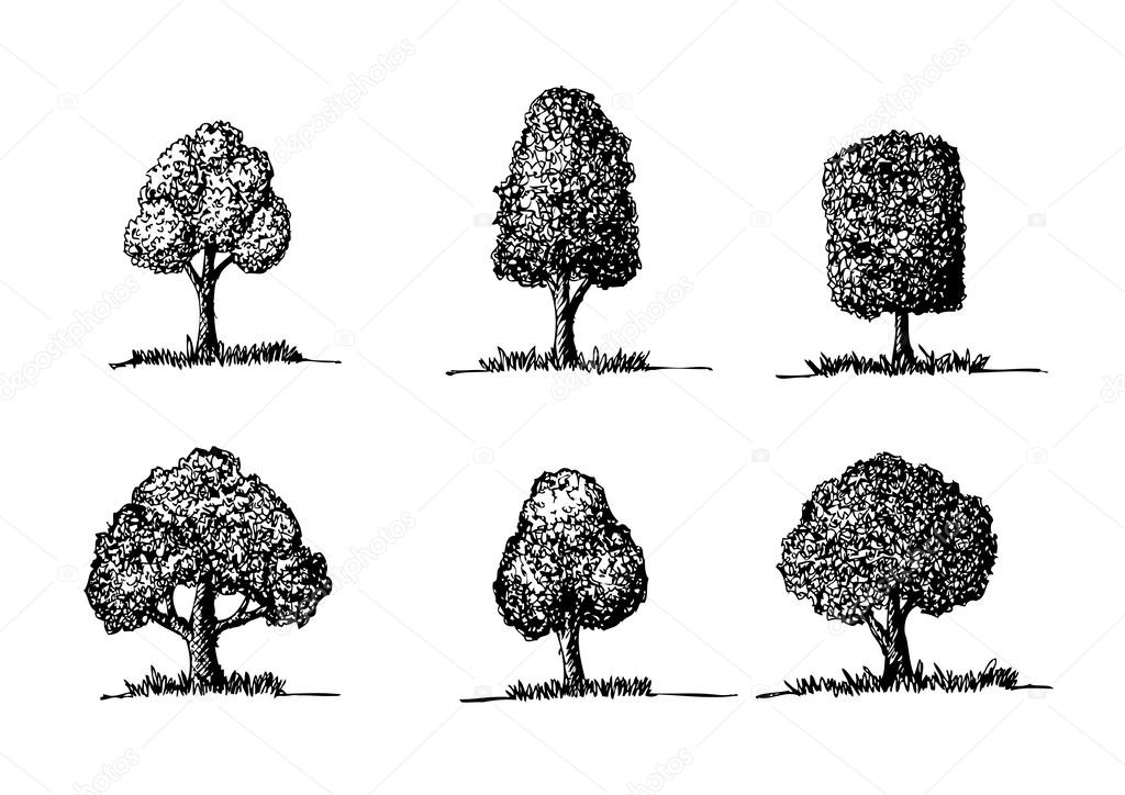 Set of Vector trees with leaves