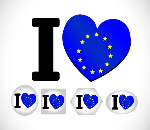 Drapelul UE Proiectarea ideii de pavilion european — Vector de stoc