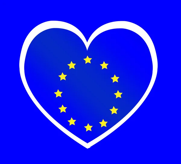 Bandera de la UE Bandera de la Unión Europea idea — Vector de stock