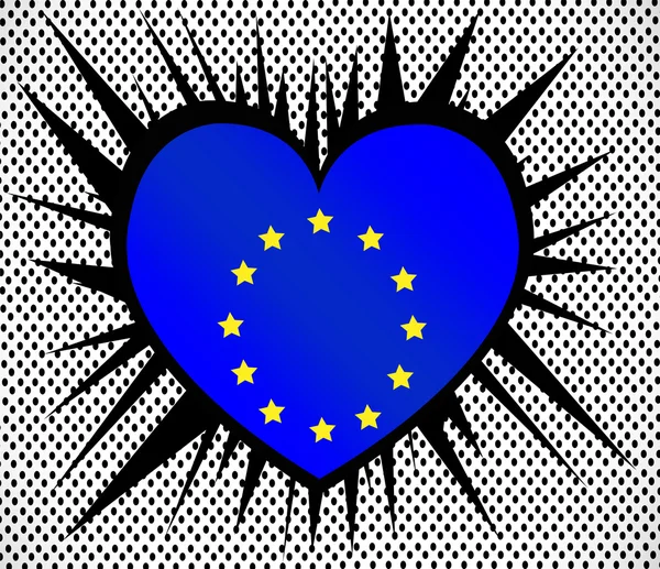 Bandera de la UE Bandera de la Unión Europea idea — Vector de stock