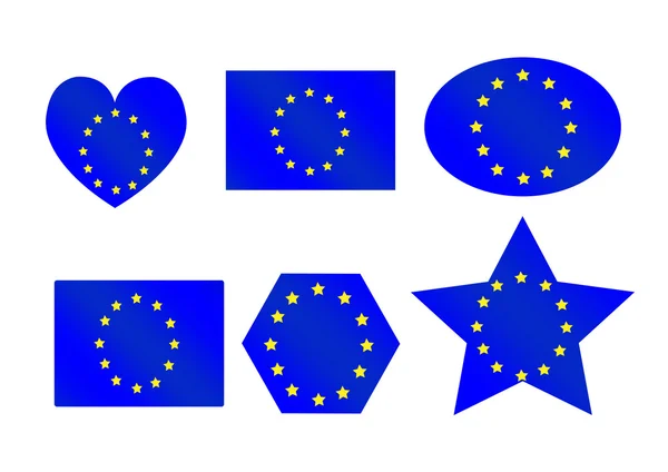 EU: s flagga Europeiska unionens flagga idé design — Stock vektor