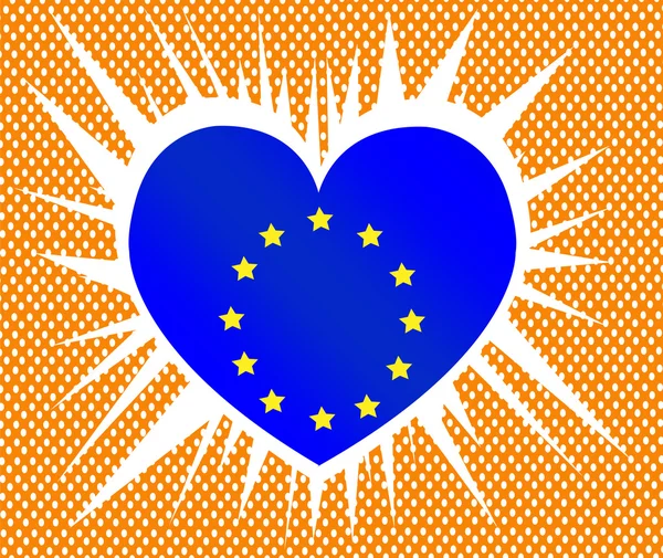 EU: s flagga Europeiska unionens flagga idé design — Stock vektor