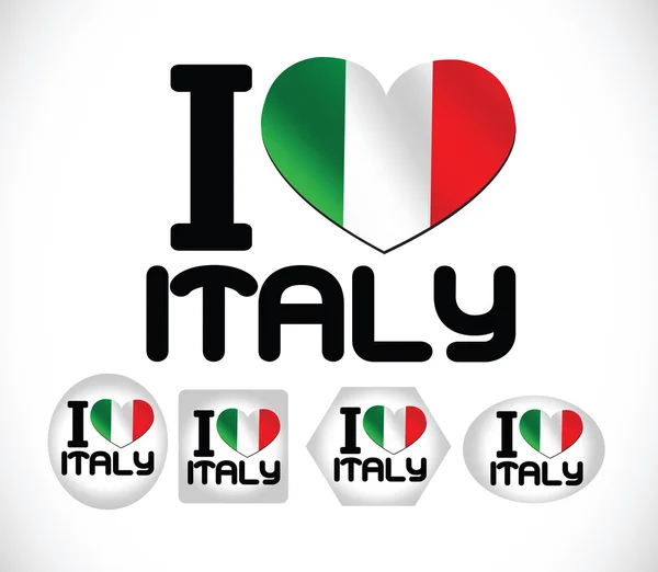 İtalya bayrağı çizimi — Stok Vektör