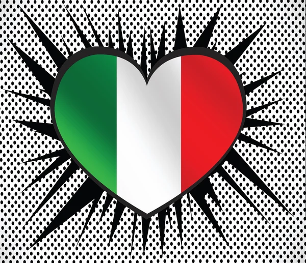 İtalya bayrağı çizimi — Stok Vektör