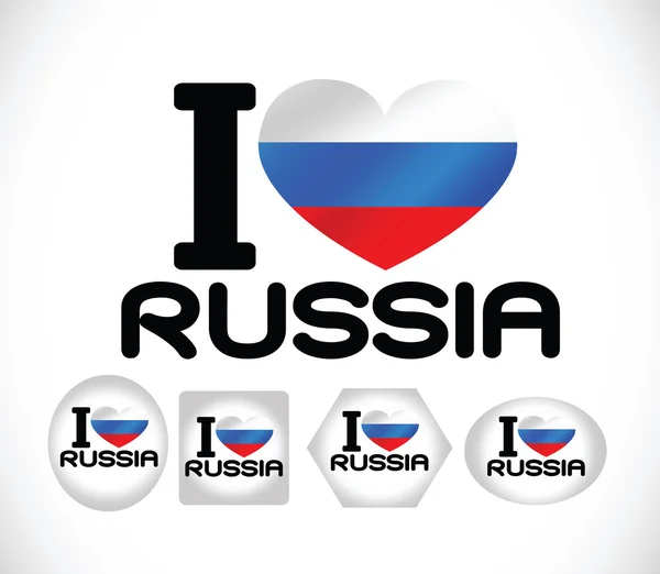 Bandeira nacional da Rússia — Vetor de Stock