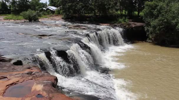 Wodospad w Tajlandii ubonratchathani — Wideo stockowe