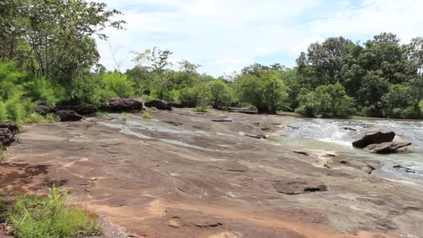 Şelale ubonratchathani Tayland at — Stok video