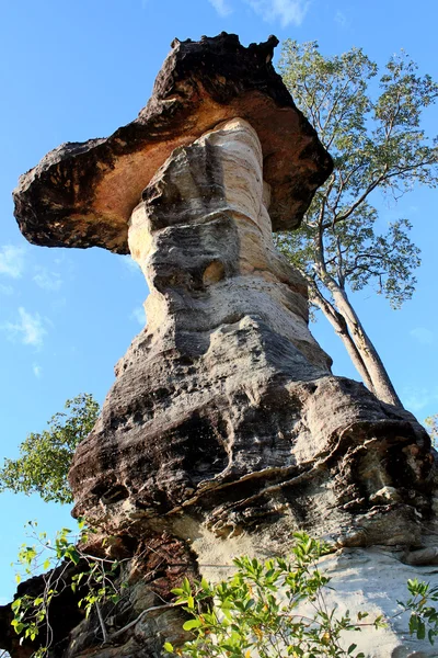 Pilíř kamenného příroda na patam, sao chaliang Thajsko, ubonratchathani — Stock fotografie