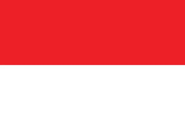 Indonézia zászló vektoros illusztráció — Stock Vector