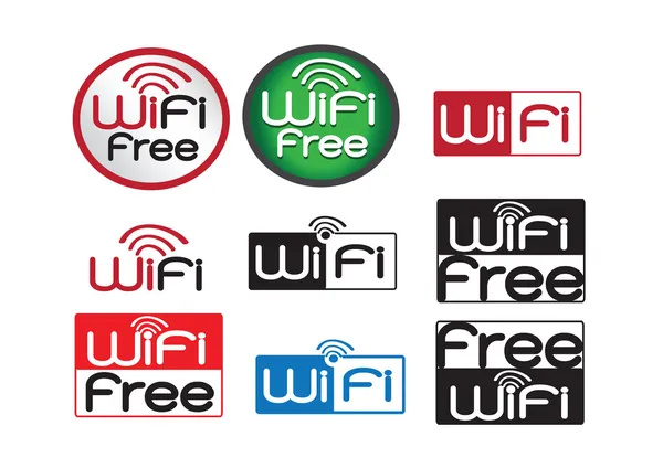Set of wifi icons for business — Stock Vector