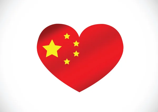Bandiera cinese — Vettoriale Stock
