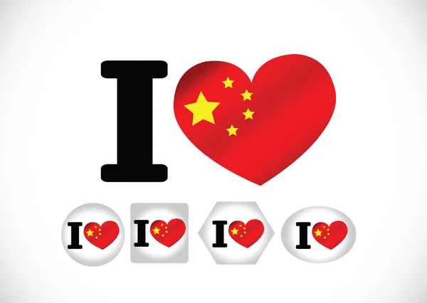 China Flag — Stock Vector