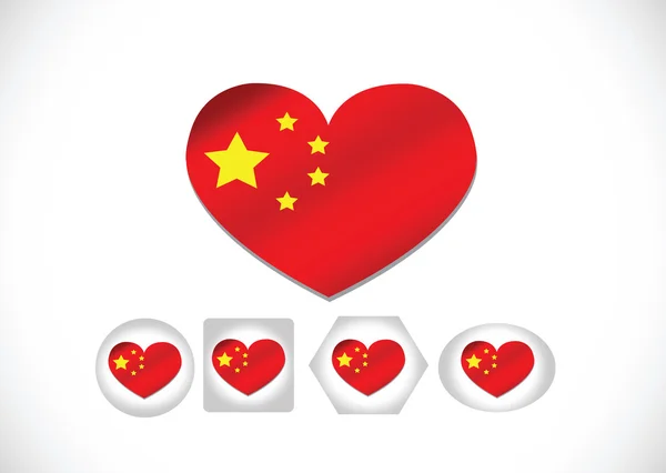 Bandera china — Vector de stock