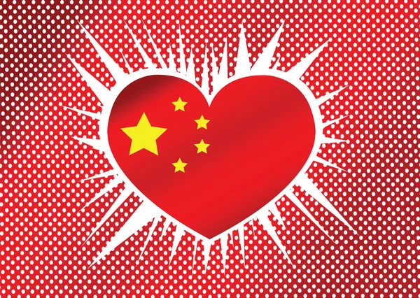 China-Flagge — Stockvektor