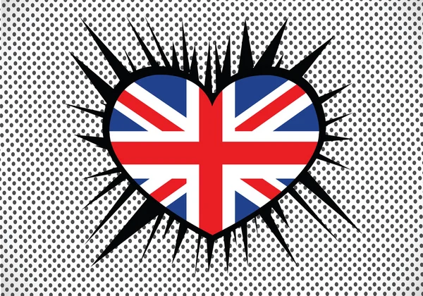Bandiera nazionale del Regno Unito, del Regno Unito di Gran Bretagna e Irlanda del Nord idea design — Vettoriale Stock