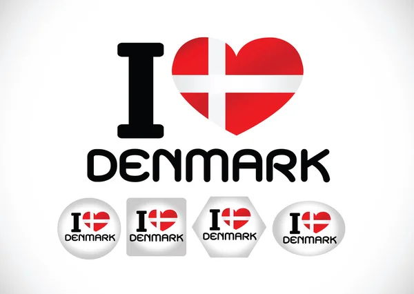 Drapeau Danemark — Image vectorielle