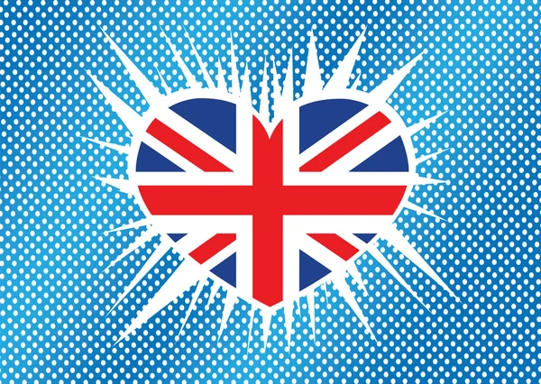 Bandiera nazionale del Regno Unito, del Regno Unito di Gran Bretagna e Irlanda del Nord idea design — Vettoriale Stock