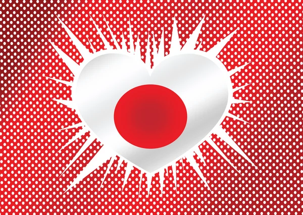 Japanische Nationalflagge — Stockvektor