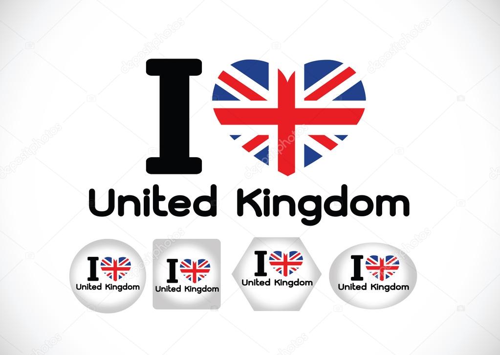National flag of UK , the United Kingdom of Great Britain and Northern Ireland idea design