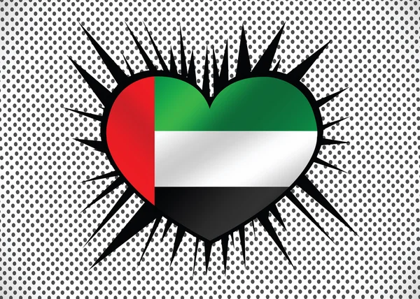 La bandiera degli Emirati Arabi Uniti — Vettoriale Stock