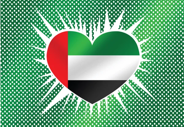 La bandera de los Emiratos Árabes Unidos — Vector de stock