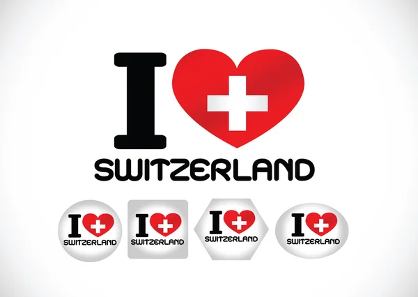 Bandeira nacional da Suíça — Vetor de Stock
