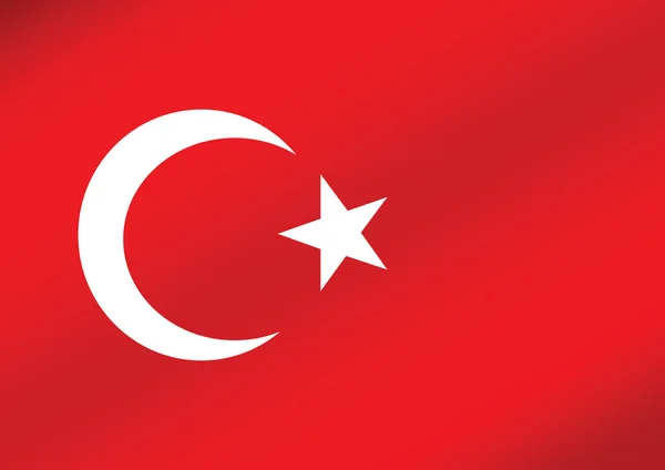 Turecká národní vlajka — Stockový vektor