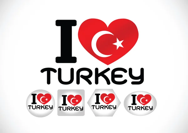Bandera Nacional de Turquía — Vector de stock