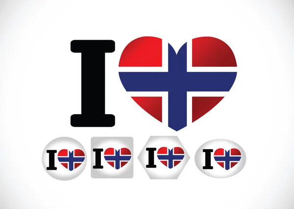 挪威的国旗 — 图库矢量图片