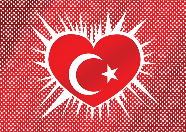 National flag of Turkey — Stock Vector