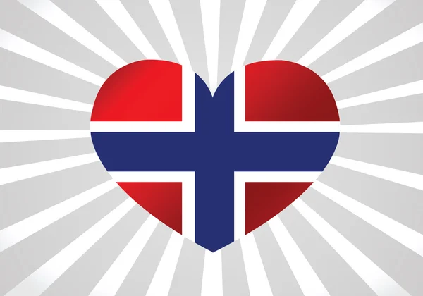 Bandera nacional de norway — Vector de stock