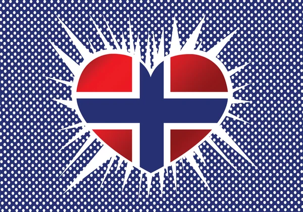 Національний прапор Норвегії — стоковий вектор