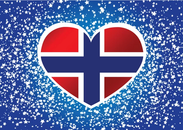 Bandera nacional de norway — Vector de stock