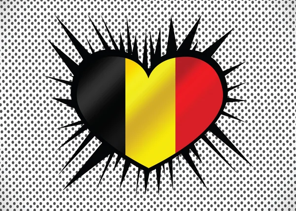 Bandeira nacional da Bélgica — Vetor de Stock