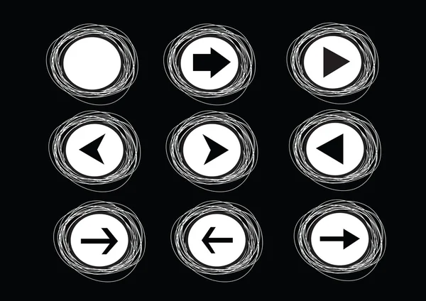 Pijl teken pictogram ingesteld — Stockvector