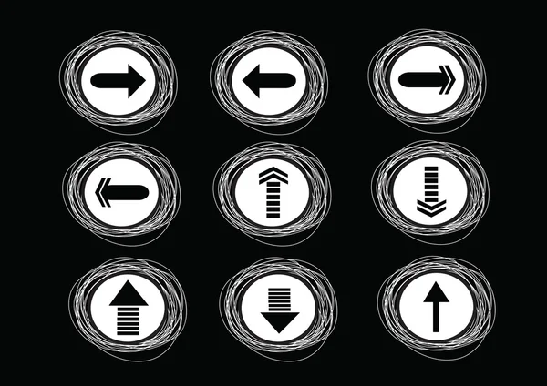 Conjunto de ícone de sinal de seta —  Vetores de Stock