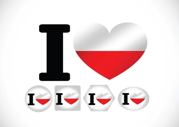 Bandiera nazionale della Polonia — Vettoriale Stock