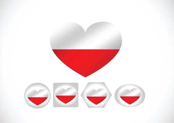Nationale vlag van Polen — Stockvector