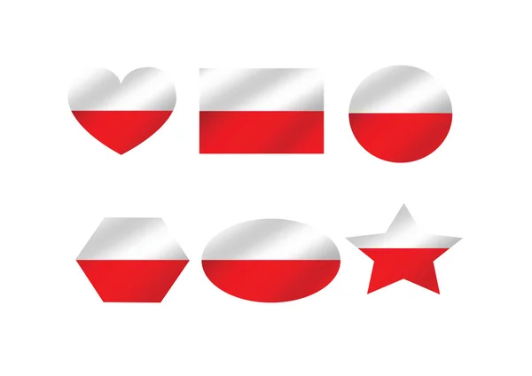 Drapeau national de Pologne — Image vectorielle