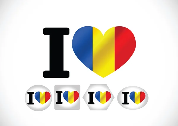 Bandiera nazionale Romania — Vettoriale Stock