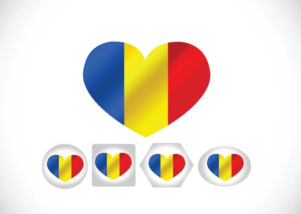 Drapeau national de Roumanie — Image vectorielle